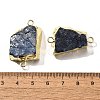 Raw Rough Natural Dyed Quartz Crystal Links Connector Charms G-K189-04LG-04-3
