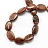 Flat Oval Gemstone Natural Mahogany Obsidian Stone Beads Strands G-S113-01-2