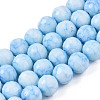 Opaque Baking Paint Crackle Glass Beads Strands EGLA-S174-33I-1