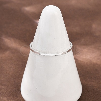 925 Sterling Silver Plain Band Finger Rings RJEW-P165-01B-S-1