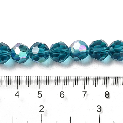Electroplate Transparent Glass Beads Strands EGLA-A035-T10mm-L12-1