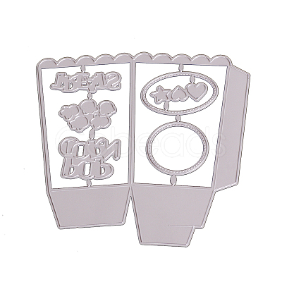 Pop Corn Box Frame Carbon Steel Cutting Dies Stencils LS-DIY-F036-30-1