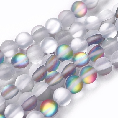 Synthetic Moonstone Beads Strands G-E536-01B-F-1