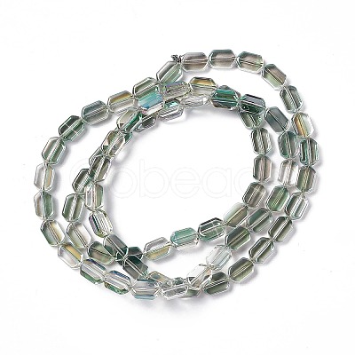 Electroplate Glass Beads Strands EGLA-L042-HR02-1