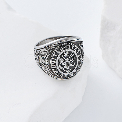 304 Stainless Steel US Military Army Finger Rings for Men YQ5798-2-1