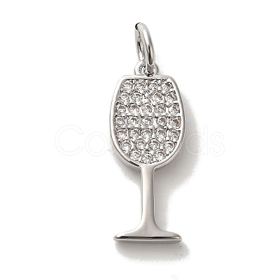 Brass Micro Pave Cubic Pendants KK-U027-07P-03-1