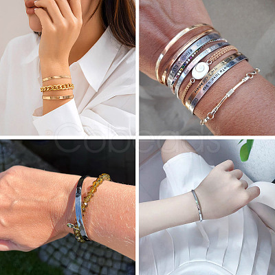 DIY Cuff Bangle Making Kits DIY-TA0014-48B-1
