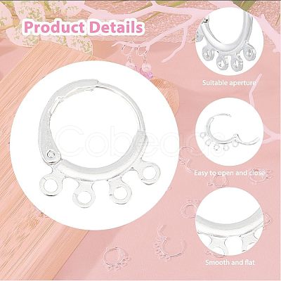 SUPERFINDINGS 40Pcs 4 Style Rack Plating Eco-friendly Brass Huggie Hoop Earring Findings KK-FH0003-98-1