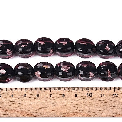 Handmade Silver Foil Lampwork Beads FOIL-T024-12A-1
