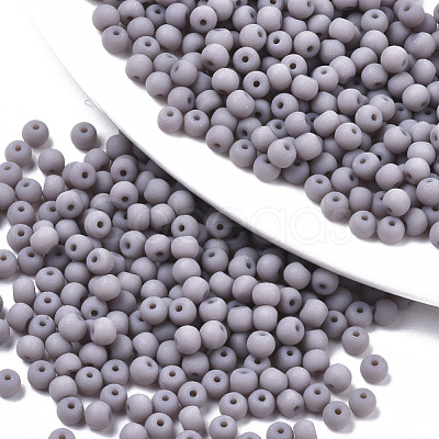 Frosted Colours Glass Beads SEED-S040-03A-06-1