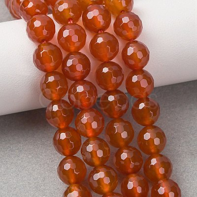 Natural Carnelian Beads Strands G-C280-B10-8mm-1