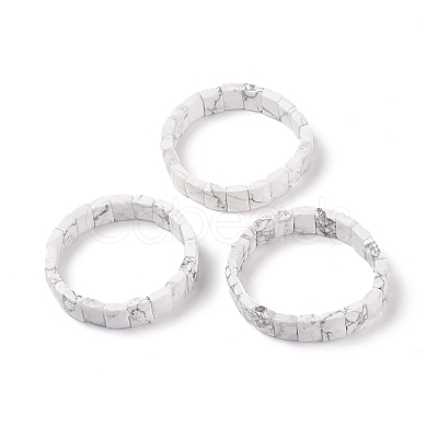 Natural Howlite Stretch Bracelets BJEW-F406-B21-1