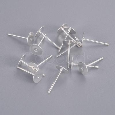 Stud Earring Settings KK-C2896-S-1-1