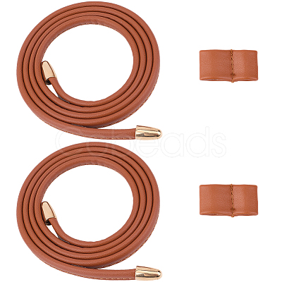 Flat Imitation Leather Drawstring for Bucket Bag FIND-WH20007-51A-1