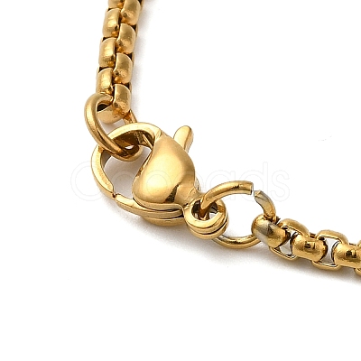 Horse Shoes with Couple 201 Stainless Steel Pendant Necklaces for Women and Men NJEW-F324-04G-1