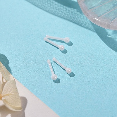 Hypoallergenic Bioceramics Zirconia Ceramic Round Ball Nose Bone Rings AJEW-Z014-03C-1