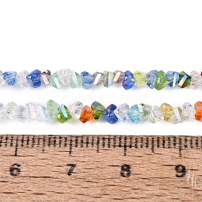Electroplate Transparent Glass Beads Strands EGLA-Q139-01A-A29-1