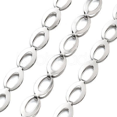 Tarnish Resistant Vacuum Plating 304 Stainless Steel Link Chains CHS-H026-16P-1