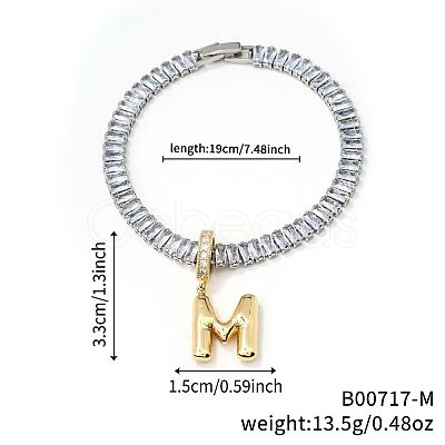 Fashionable Brass Charm Bracelets LI7211-13-1