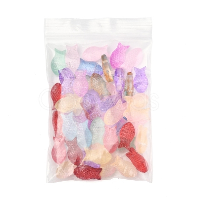 50Pcs Transparent Spray Painted Glass Beads GLAA-FS0002-06J-1