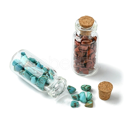 Transparent Glass Wishing Bottle Decoration AJEW-JD00010-1