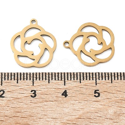 Hollow 201 Stainless Steel Pendants STAS-F337-10C-G-1