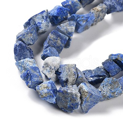 Raw Rough Natural Lapis Lazuli Beads Strands G-B065-C03-1