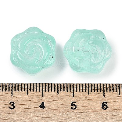 Transparent Spray Paint Glass Beads GLAA-H035-05E-1