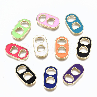 Brass Enamel Link Connectors KK-S362-023-NR-1