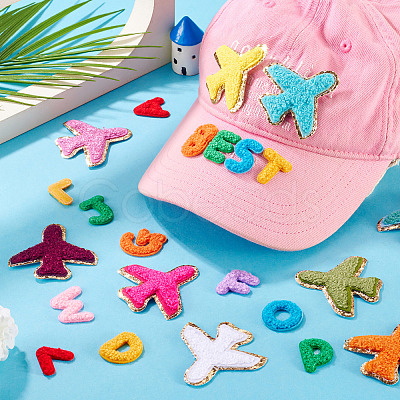 76Pcs 2 Sets 2 Styles Polyester Clothing Patches PATC-TA0001-42-1