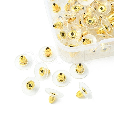 100Pcs Iron Ear Nuts KK-YW0002-09-1