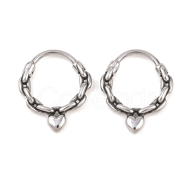316 Stainless Steel Cartilage Earrings AJEW-C044-16A-AS-1