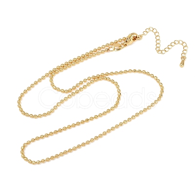 2MM Brass Ball Chain Necklaces for Men Women NJEW-L012-04G-1