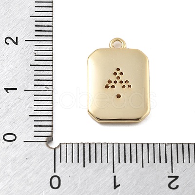 Brass Micro Pave Cubic Zirconia Pendants KK-D283-30G-02-1