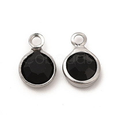 304 Stainless Steel with Glass Charms STAS-G305-11P-02-1