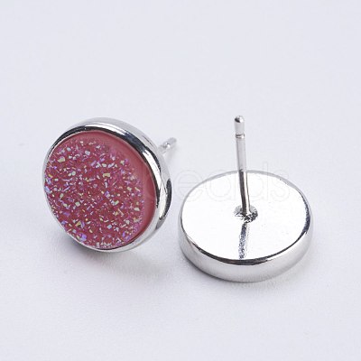 Druzy Resin Earrings KK-E724-S-02P-1