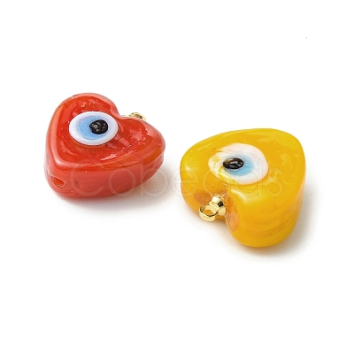 Handmade Evil Eye Lampwork Pendants PALLOY-JF05643-1