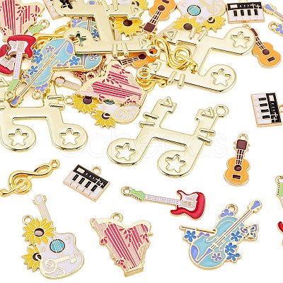 32Pcs 8 Styles Alloy Pendants FIND-TA0010-88-1