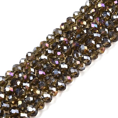 Electroplate Glass Beads Strands EGLA-A034-T10mm-B19-1