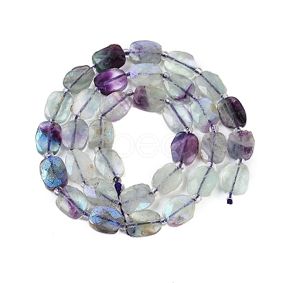 Electroplated Natural Colorful Fluorite Beads Strands G-G182-C04-01-1