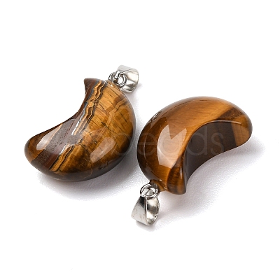 Natural Tiger Eye Pendants G-F820-02L-08-1