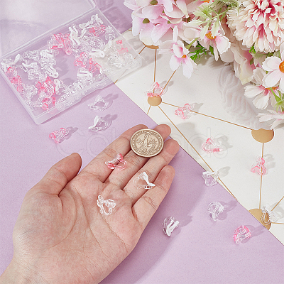 60Pcs 3 Colors Resin Clip-on Earring Findings FIND-PH0026-54-1