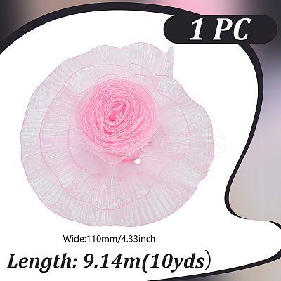 1Pc Polyester Pleated Lace Trim OCOR-GA0002-67B-1