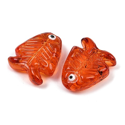 Transparent Glass Enamel Beads LAMP-U004-06Q-1
