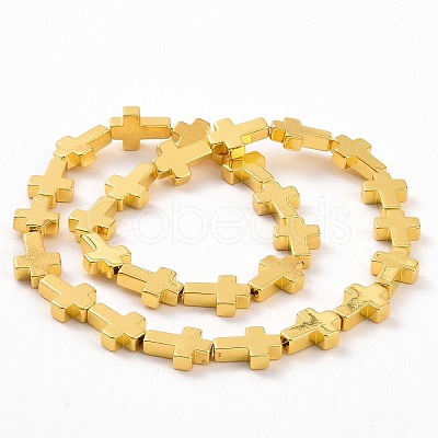 Electroplated Non-magnetic Synthetic Hematite Beads Strands G-C006-08G-1