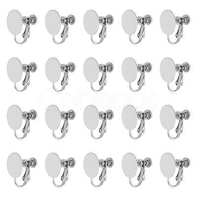 20Pcs 316 Stainless Steel Clip-on Earring Findings STAS-UN0053-54-1