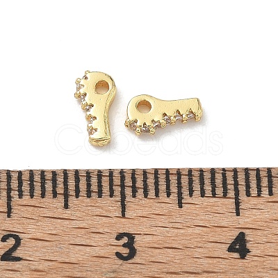 Brass Micro Pave Clear Cubic Zirconia Charms CU-CBA9FFD-01G-A-1