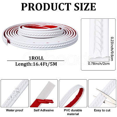 PVC Self-Adhesive Flexible Molding Trim DIY-WH20007-57B-1