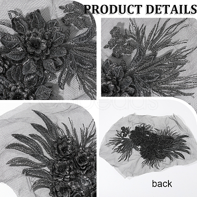 3D Flower Lace Appliques DIY-WH0430-459A-1