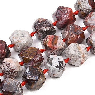 Natural Mexican Agate/Crazy Lace Agate Beads Strands G-B187-A01-01-1